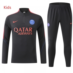 2026-2027 Paris SG Black Kids/Youth Soccer Tracksuit-GDP