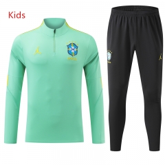 2026-2027 Brazil Green Kids/Youth Soccer Tracksuit-GDP
