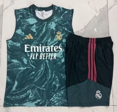 26-27 Real Madrid Dark Green Inkjet Thailand Soccer Vest Tracksuit-815