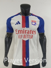 Player version 26-27 Olympique Lyonnais Home White Thailand Soccer Jersey AAA-0871
