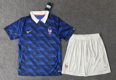 2026-2027 France Home Blue Soccer Uniform(with white shorts)-6748