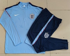 2026-27 England Light Blue Thailand Soccer Tracksuit-815