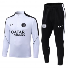 2026-2027 Paris SG White Thailand Soccer Tracksuit-(with advertisement on the back) - 411