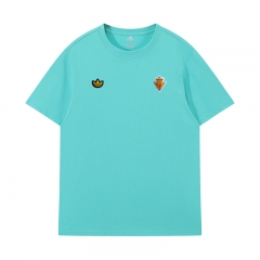 26-27 Spain Lake Blue Vintage Embroidered Short-Sleeve T-Shirt - LH