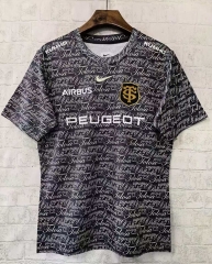 (S-5XL) 2026 Toulouse Grey-Black Rugby Jersey