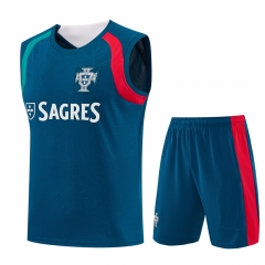26-27 Portugal Navy Blue Training Soccer Uniform-4627