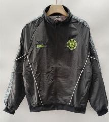 26-27 Manchester City Dark Grey Embroidered Trench Coat with Trim - 0255