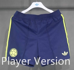 (S-3XL)Player version 26-27 Colombia Away Royal Blue Thailand Soccer Shorts-4563