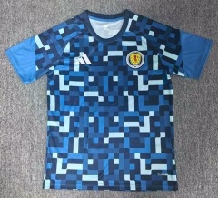 (S-4XL) 26-27 Scotland Blue Thailand Soccer Training Jersey