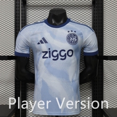 Player Version 26-27 Ajax Second Away Light Blue Thailand Soccer Jersey AAA-888