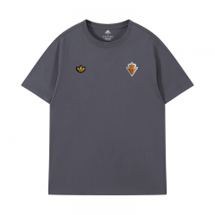 26-27 Spain Dark Grey Vintage Embroidered Short-Sleeve T-Shirt - LH