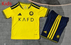 26-27 Al Nassr Home Yellow Kids/Youth Soccer Uniform-9484