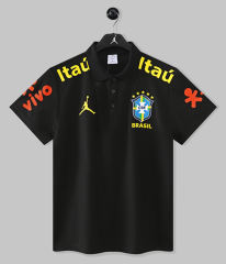 26-27 Jordan Brazil Black Thailand Polo Shirt-9171