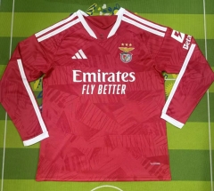 (S-4XL) 26-27 Benfica Home Red LS Thailand Soccer Jersey AAA-5303