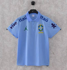 26-27 Jordan Brazil Sky Blue Thailand Polo Shirt-9171