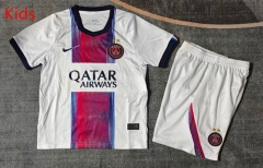 26-27 Paris 2-Star Away White Kids/Youth Soccer Uniform-9484