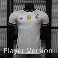 (S-3XL)Player Version With patch 26-27 Spain 2-Star Away White Thailand Soccer Jersey AAA-888