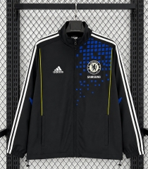 Retro 11-12 Chelsea Black Waterproof Casual Thailand Trench Coat -1020