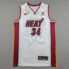 Miami Heat White #34 NBA Jersey-1380