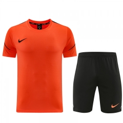 Nike Orange Short-Sleeve Thailand Soccer Tracksuit-LH