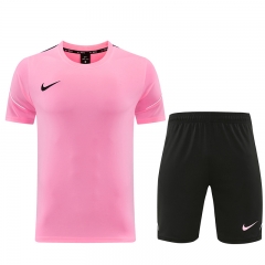 Nike Pink Short-Sleeve Thailand Soccer Tracksuit-LH