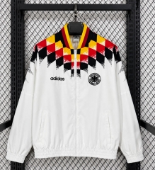 2026 World Cup Germany White Transplant Print Casual Training Trench Coat-1020