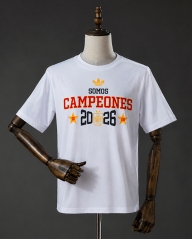 (S-3XL) 26-27 Spain White Short-Sleeve T-Shirt