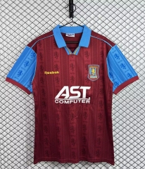 Retro Version 95-96 Aston Villa Home Maroon Thailand Soccer Jersey AAA-3257