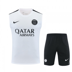26-27 Paris SG White Vest Thailand Training Soccer Uniform-418