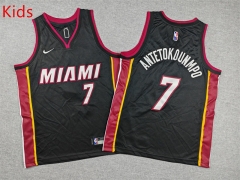 Miami Heat Dark #7 Black Kids NBA Jersey-1380