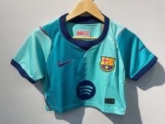 26-27 Barcelona 2nd Away Green Women's Cheerleader Thailand Version -6400
