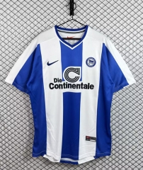 Retro Version 99-00 Hertha BSC Home White&Blue Thailand Soccer Jersey AAA-3257