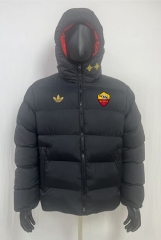 26-27 Roma Black Cotton Coat With Hat-8268