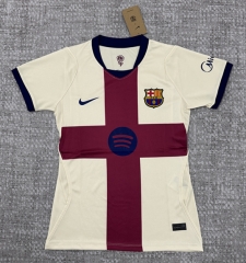 26-27 Barcelona 3rd Away Beige Women Thailand Soccer Jersey AAA-4506