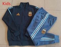26-27 Argentina Royal Blue Kids/Youth Soccer Jacket Uniform-815