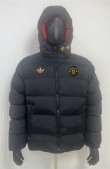 26-27 Manchester United Black Cotton Coat With Hat-8268