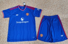 26-27 Manchester United Away Blue Thailand Soccer Uniform-718