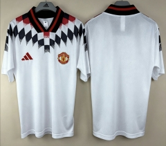Retro Casual Manchester United White Thailand Soccer Jersey AAA-9171