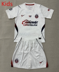 2026-27 Deportivo Guadalajara Away White Kids/Youth Soccer Uniform-AY