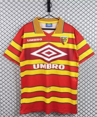 Retro Version 97-98 RC Lens Home Red Yellow Thailand Soccer Jersey AAA-3257