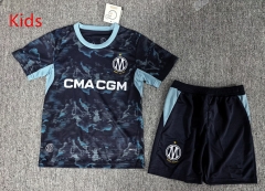 26-27 Olympique de Marseille Away Royal Blue Kids/Youth Soccer Uniform-6850