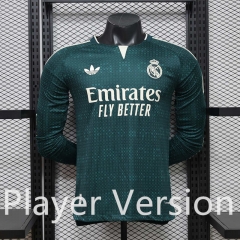 (S-3XL) Player Version 2026-2027 Real Madrid Away Green LS Thailand Soccer Jersey AAA-888