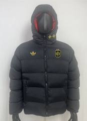 2026-2027 Spain Black Cotton Coat With Hat-8268