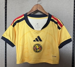26-27 Club America Home Yellow Women's Crop Top - 5698