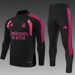26-27 Real Madrid Black/Dark Magenta Thailand Soccer Tracksuit-2315