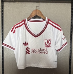 26-27 Liverpool Women's White Cropped Cheerleader Top - CS