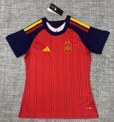 26-27 Spain 2-Star Home Red Thailand Women Soccer Jersey AAA-4506