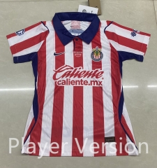 Player Version 26-27 Deportivo Guadalajara Home Red/White Striped Thailand Women Soccer Jersey AAA-5492