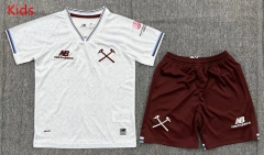 26-27 West Ham United Away White Kids/Youth Soccer Uniform-3162