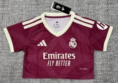 2026-27 Real Madrid 2nd Away Red Women's Crop Top - 6723